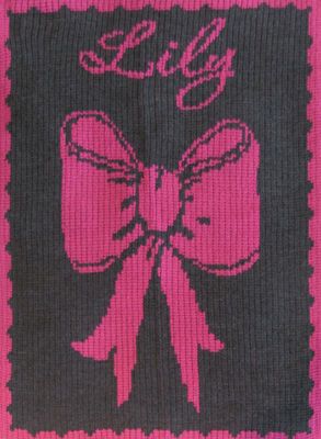 Name with Bow Blanket by Butterscotch Blankees