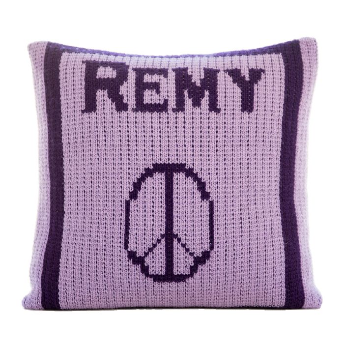 Peace Sign Personalized Pillow by Butterscotch Blankees
