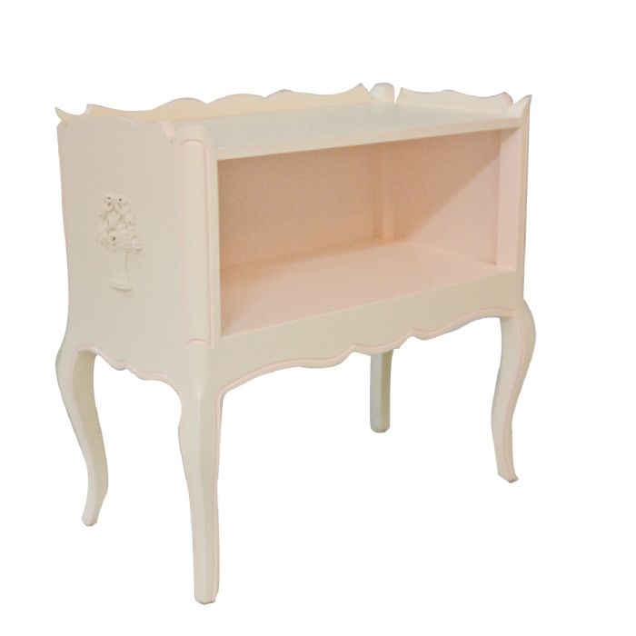 Raphaella Night Table in Linen & Bella Pink by AFK Art For Kids