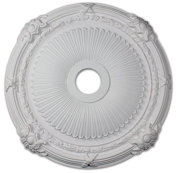 Ribbons Ceiling Medallion in Antique White by I Lite 4 U