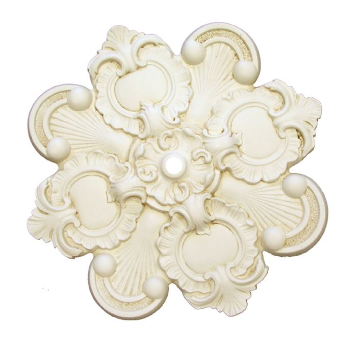 Scroll Ceiling Medallion in Antique White by I Lite 4 U