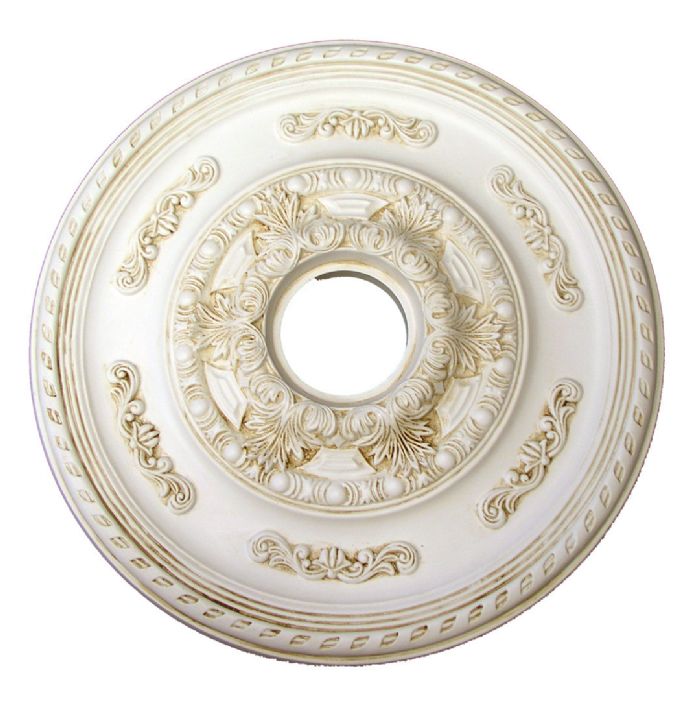 Traditional Ceiling Medallion in Antique White by I Lite 4 U