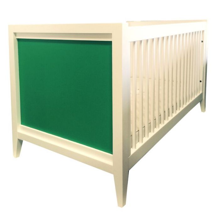 Casey Crib in White with Kelly Green by Newport Cottages