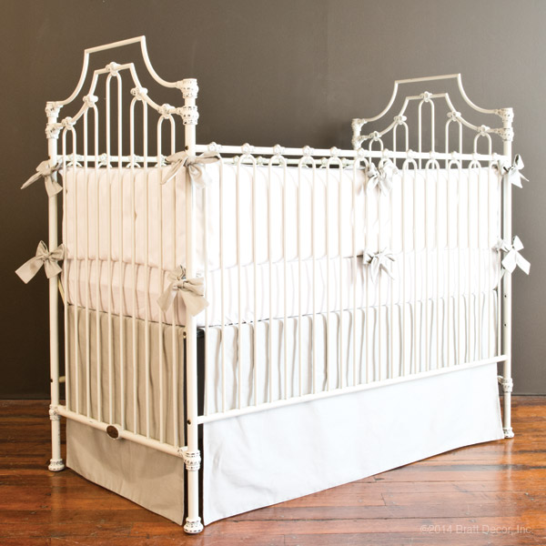 Parisian 9 in 1 Crib in Distressed White by Bratt Decor