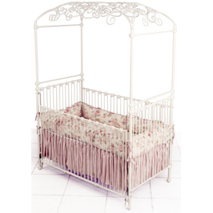Scroll Iron Canopy Crib By Corsican