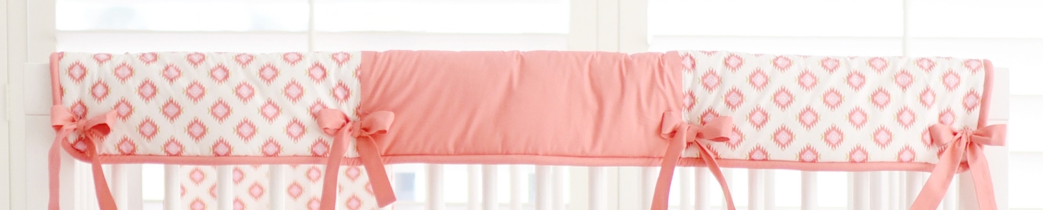 Aztec Baby Bedding In Pink Coral Gold I Tribal Collection By New