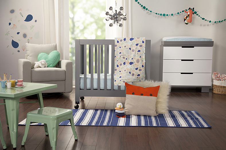 Origami Mini Crib In Grey By Babyletto