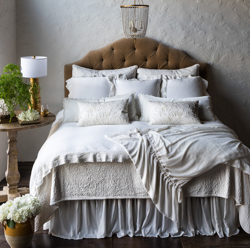 Winter White Vienna Bella Notte Linens Bedding by Bella Notte Linens
