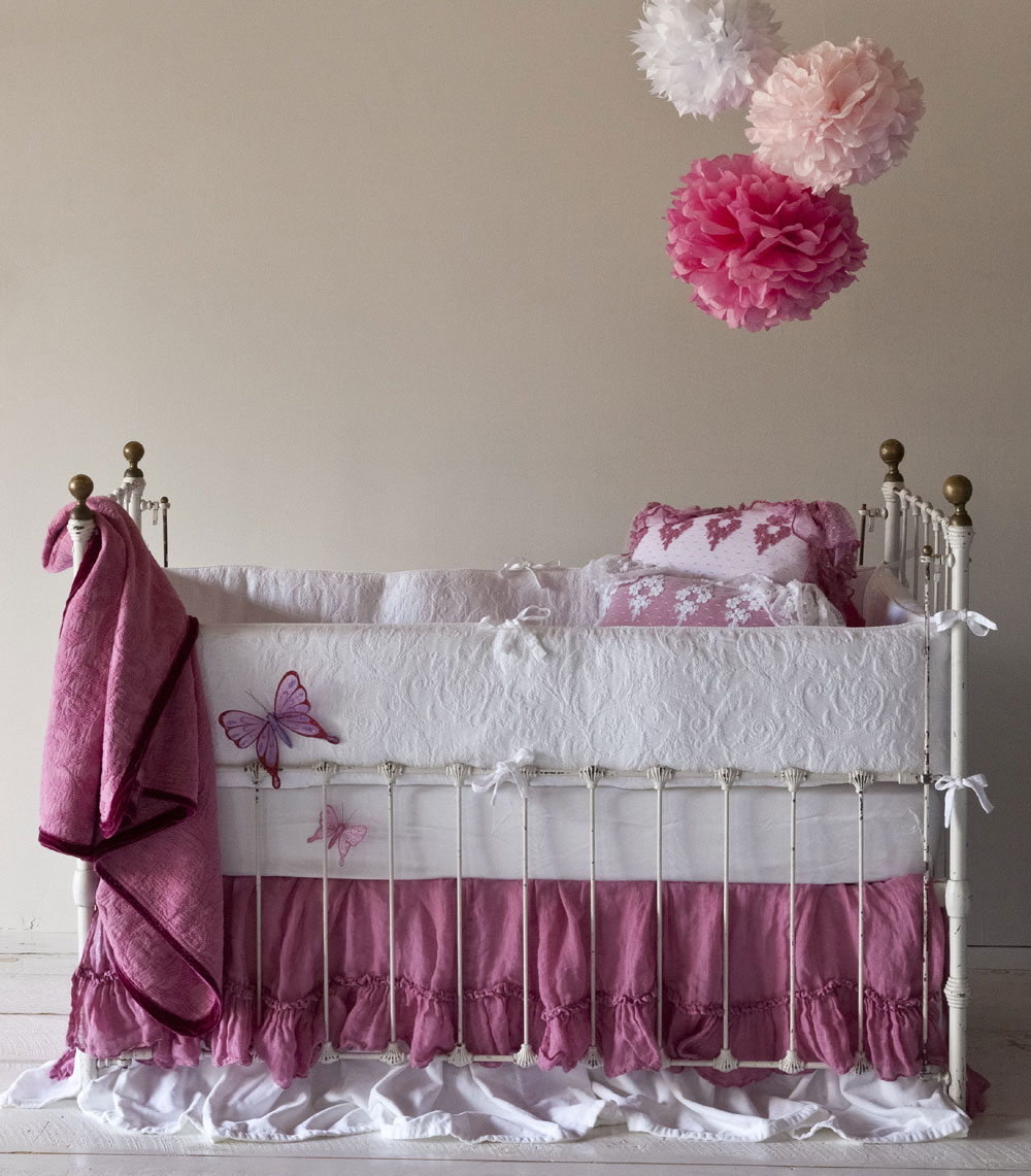 Adele And Linen Whisper Crib Baby Bedding By Bella Notte Linens