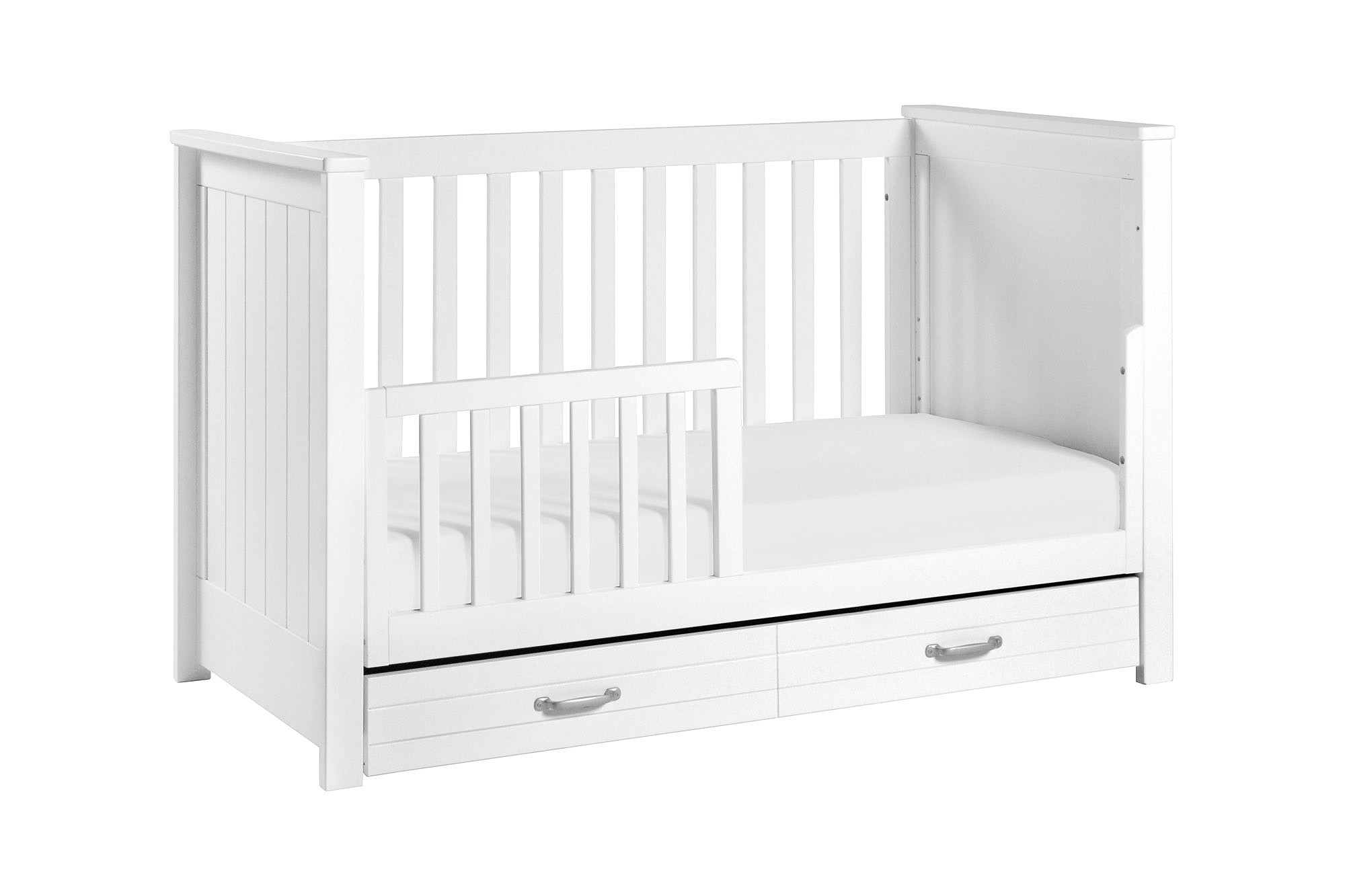 Asher 3 In 1 Convertible Crib In White By Davinci Baby