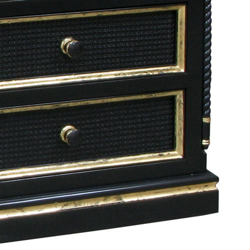 Evan 9-Drawer Dresser in Black with Gold Gilding by AFK Art For Kids