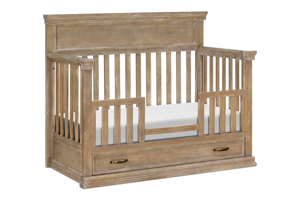 Langford 4in1 Convertible Crib with Storage Drawer in Driftwood by Franklin & Ben