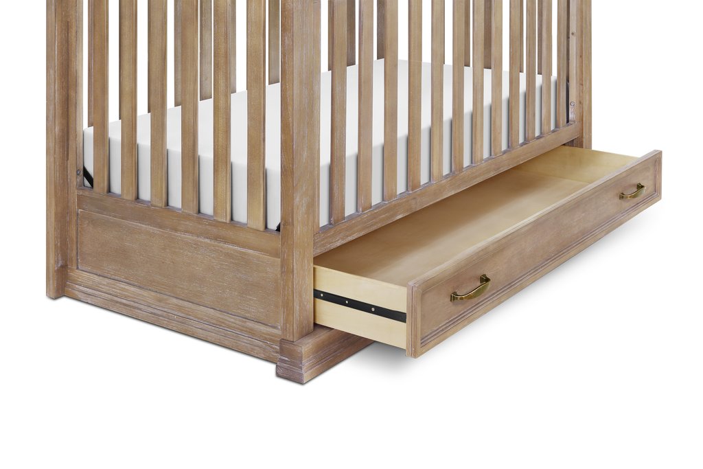 Langford 4in1 Convertible Crib with Storage Drawer in Driftwood by Franklin & Ben