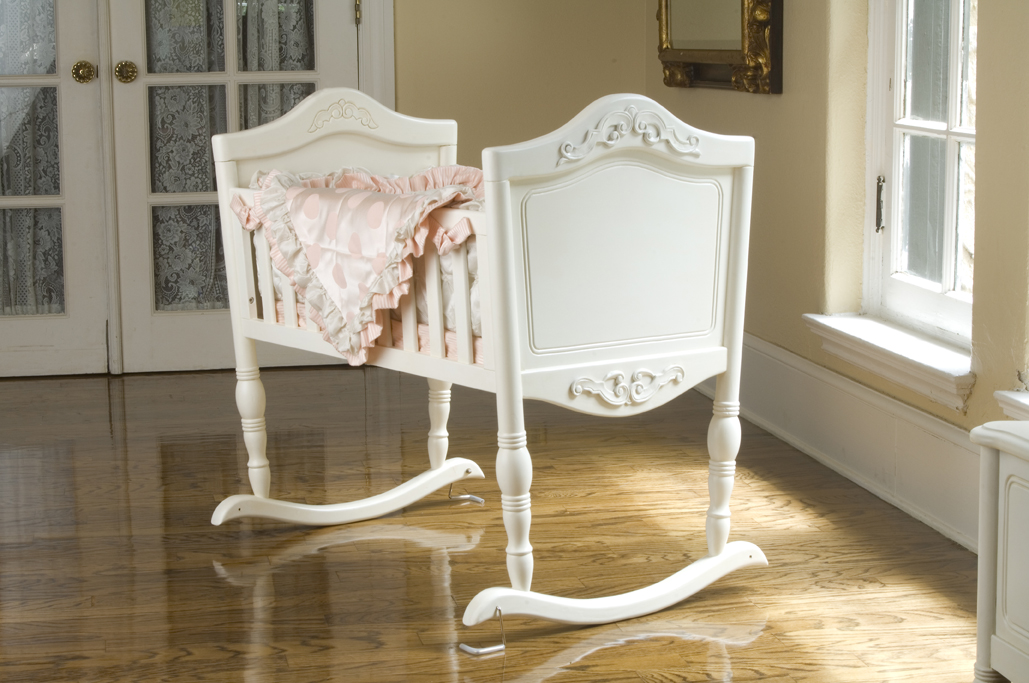 Antique White Cradle By Green Frog Baby