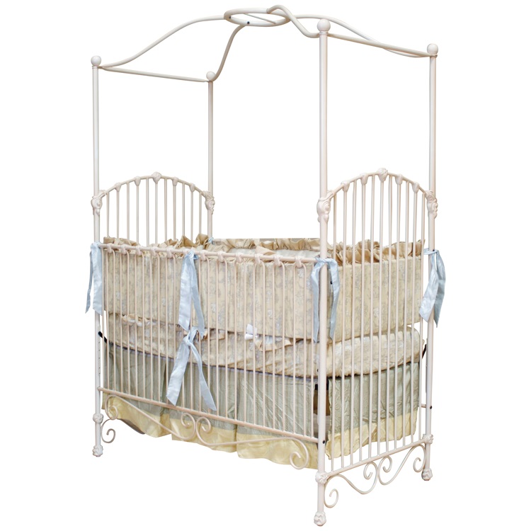 Arched Side Canopy Iron Crib by Corsican