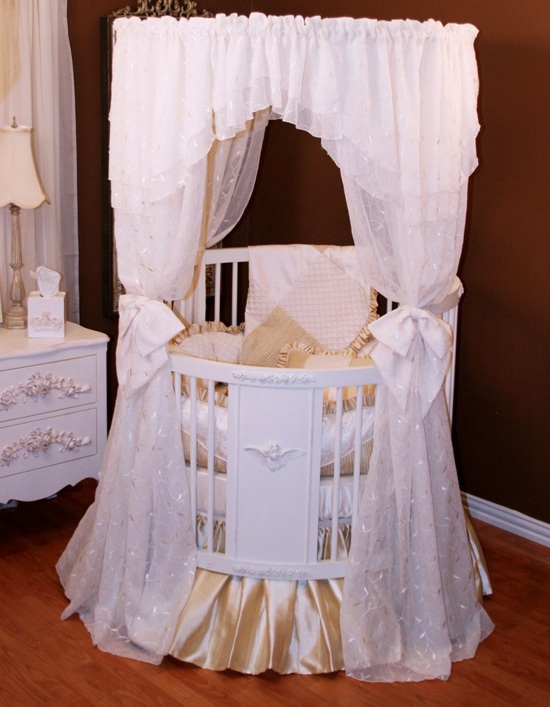 round baby cribs with canopy