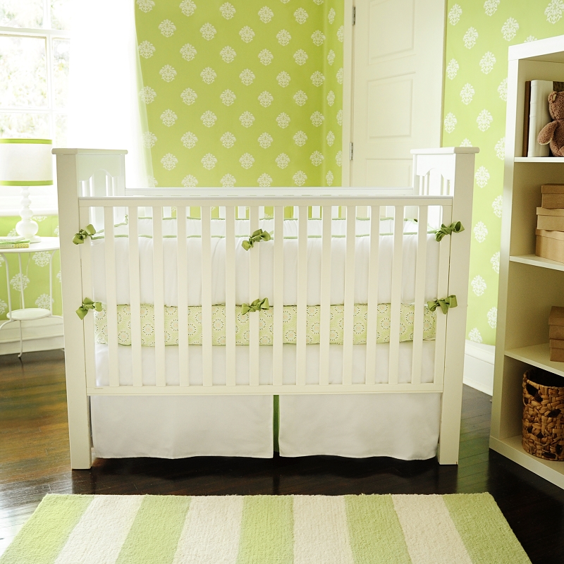 lime green crib sheet