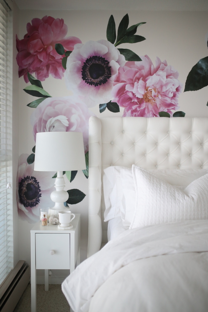 Soft Pink Garden Flowers Wall Decals Half Order by Wall Decals