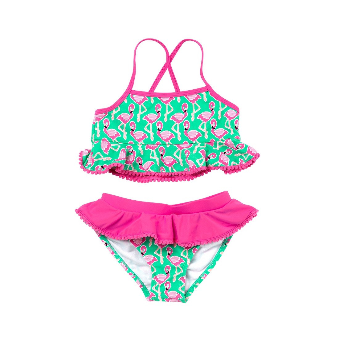 Girls Swimsuit Set with Ruffles by Monogram Boutique