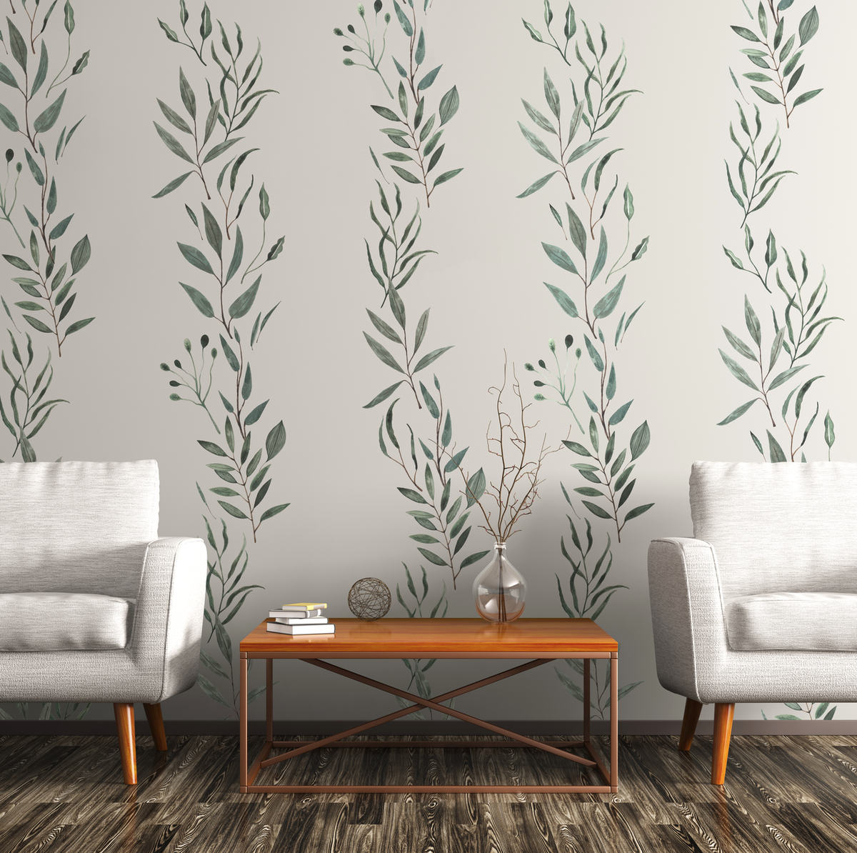 Watercolor Leaves Wall Decals by Wall Decals