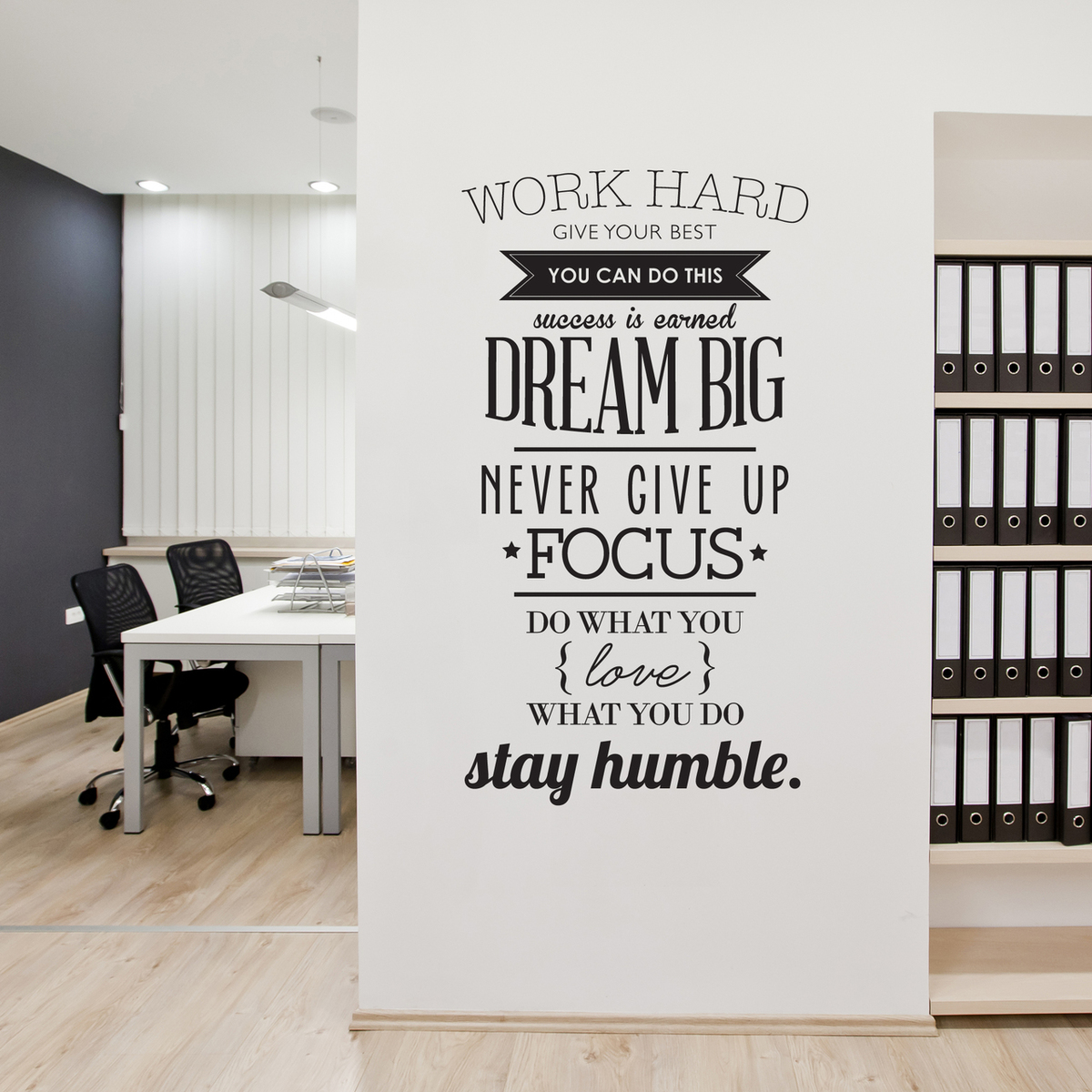 Work Hard Wall Decals by Wall Decals