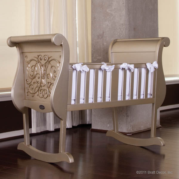 Chelsea Cradle in Antique Silver by Bratt Decor