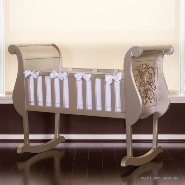 Chelsea Cradle in Antique Silver by Bratt Decor