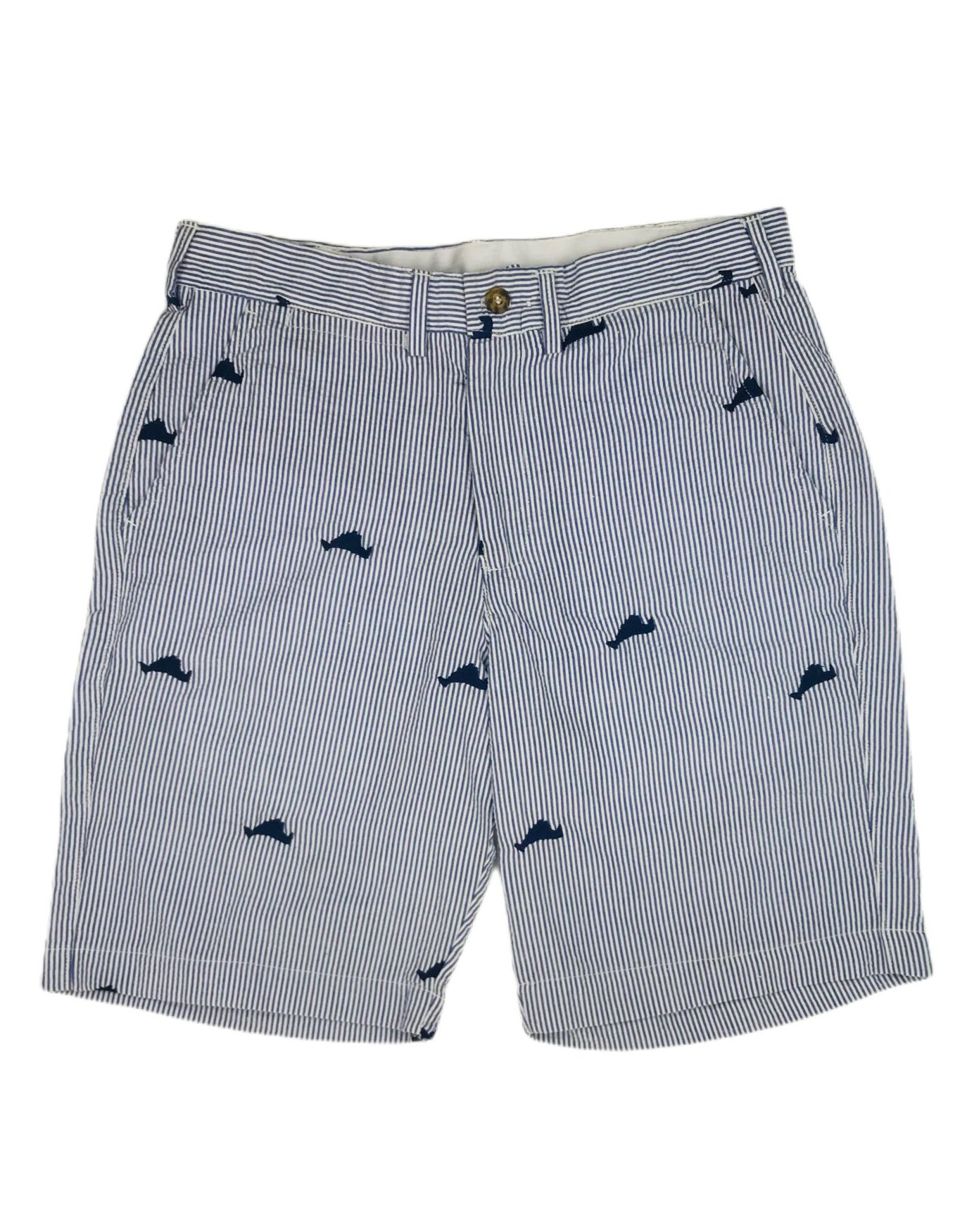 Monogram Seersucker Lounge Shorts Seersucker Shorts Monogram 