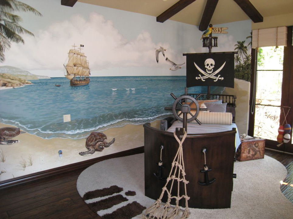 kids pirate ship bed